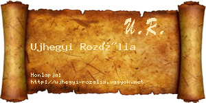Ujhegyi Rozália névjegykártya